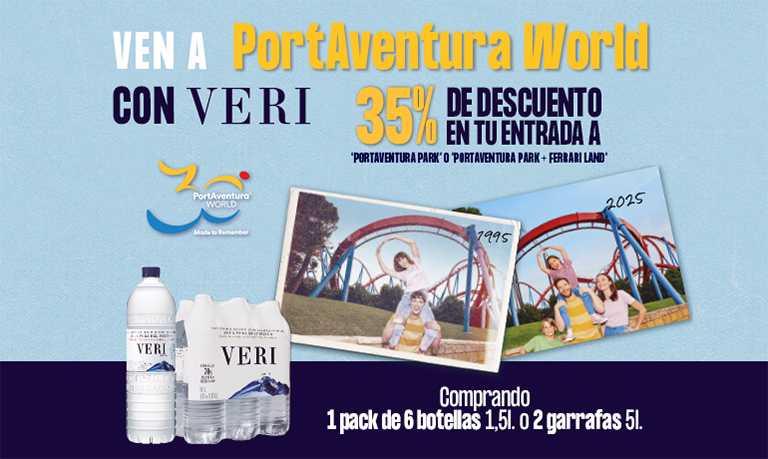 Ven a PortAventura World con Veri 25